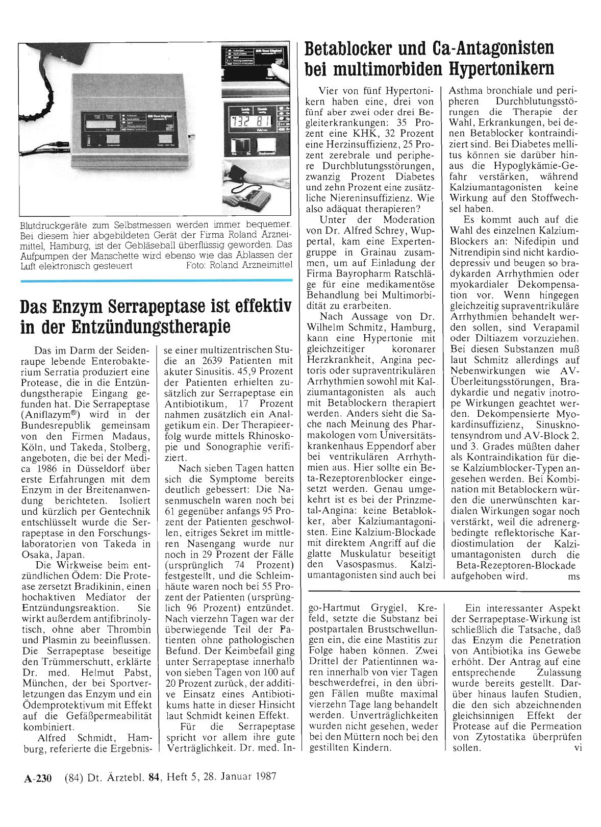 Vorschauseite 1: Das Enzym Serrapeptase ist effektiv in der Entzündungstherapie