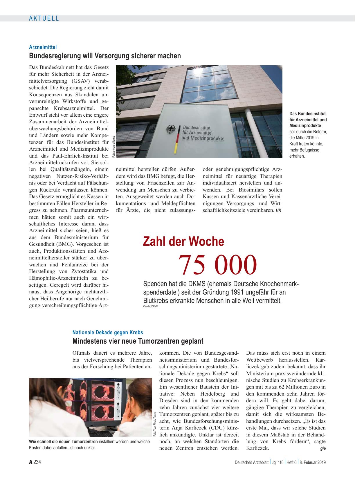 Vorschauseite 1: Arzneimittel: Bundesregierung will Versorgung sicherer machen