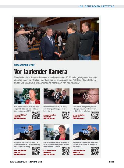 Vorschauseite 1: video.aerzteblatt.de: Vor laufender Kamera