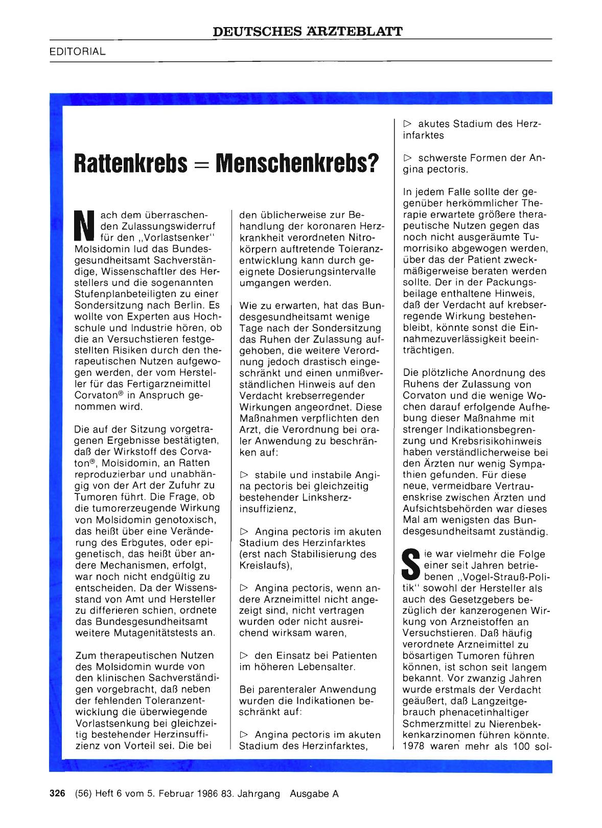 Vorschauseite 1: Rattenkrebs = Menschenkrebs?