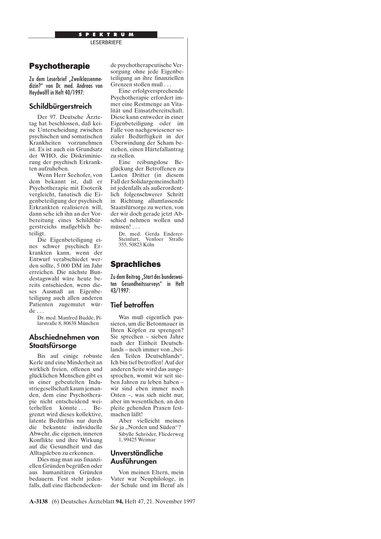Vorschauseite 1: Psychotherapie: Schildbürgerstreich