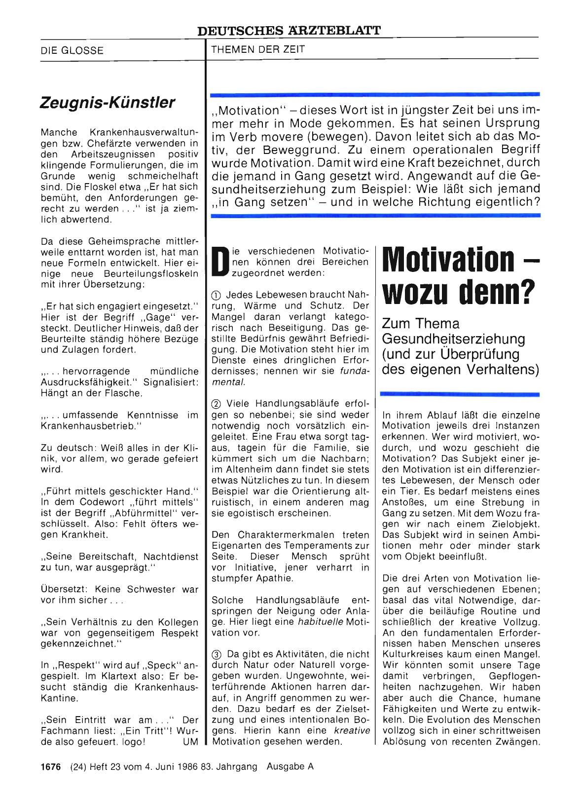 Vorschauseite 1: Motivation – wozu denn?