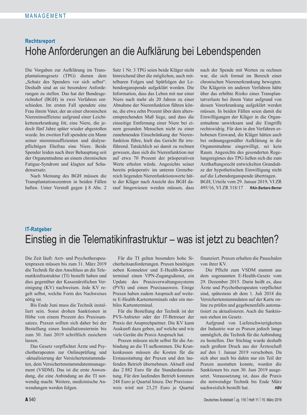 Vorschauseite 1: IT-Ratgeber: Einstieg in die Telematikinfrastruktur – was ist jetzt zu beachten?