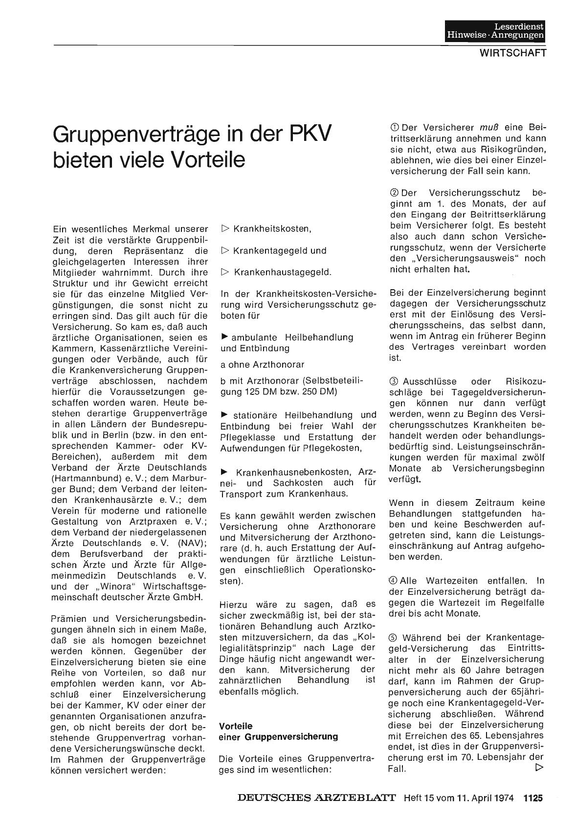 Vorschauseite 1: Gruppenverträge in der PKV bieten viele Vorteile