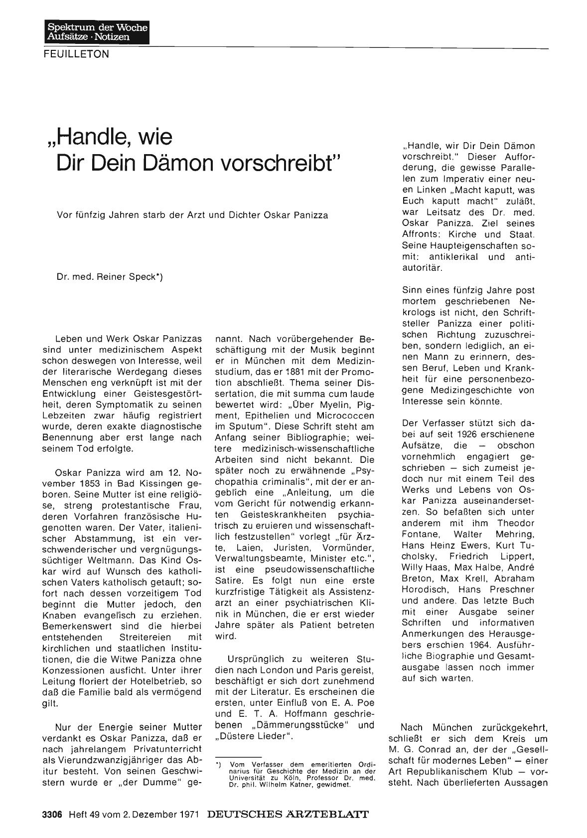 Vorschauseite 1: „Handle, wie Dir Dein Dämon vorschreibt"