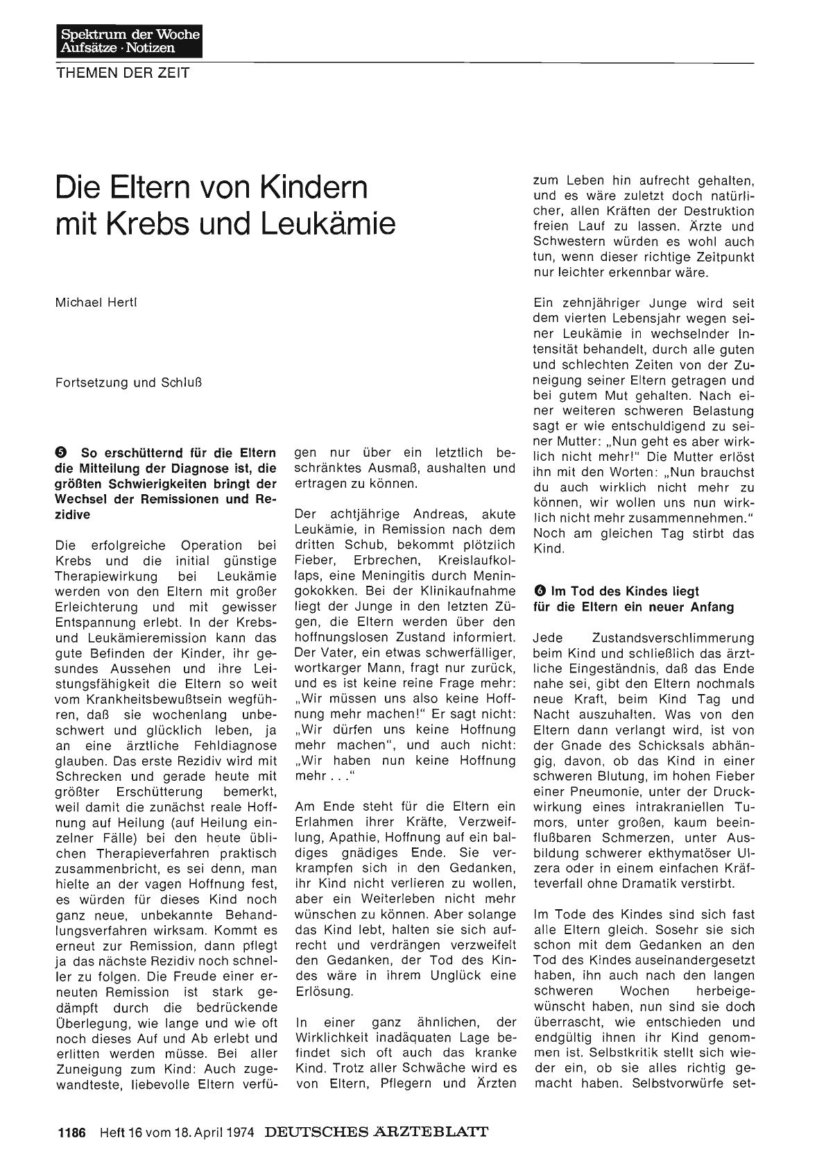 Vorschauseite 1: Die Eltern von Kindern mit Krebs und Leukämie