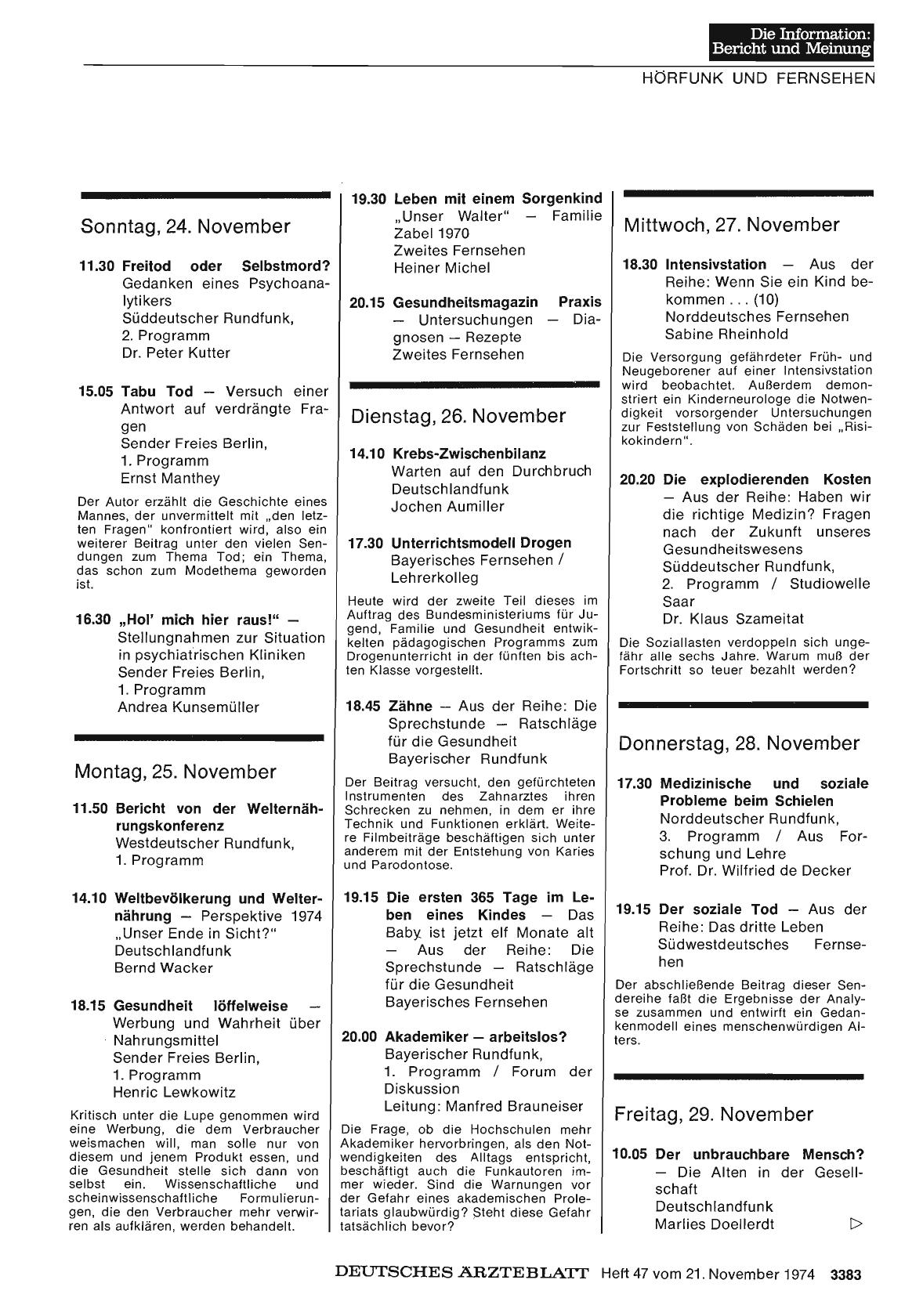 Vorschauseite 1: Programm