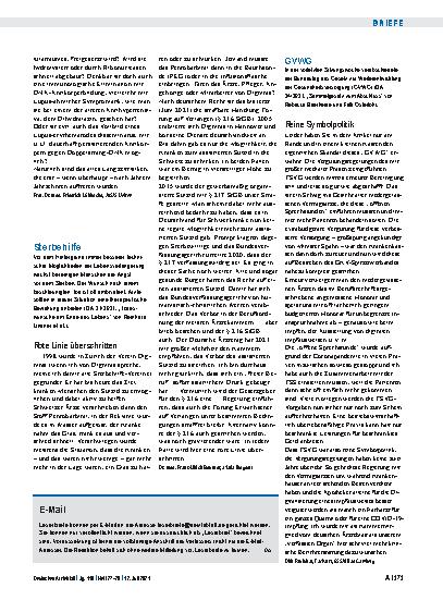 Vorschauseite 1: Sterbehilfe: Rote Linie überschritten