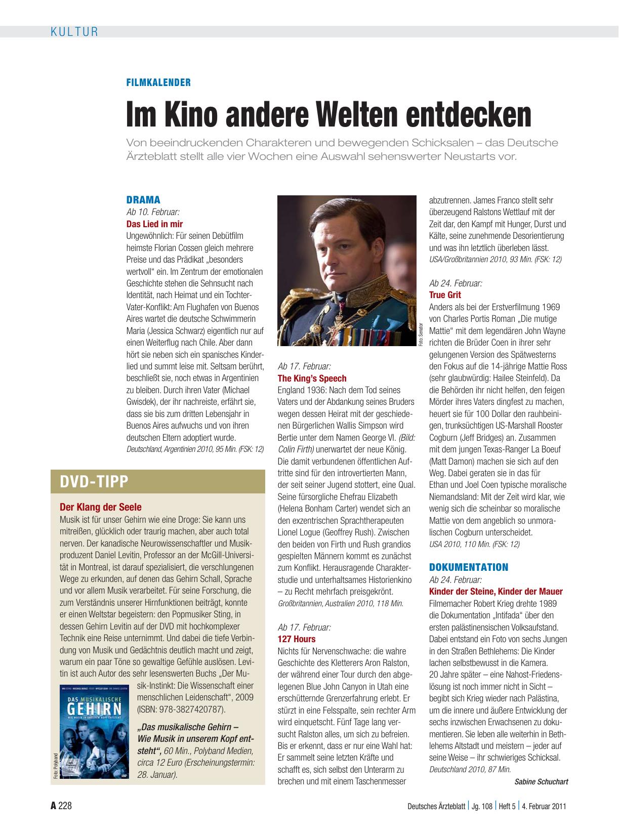 Vorschauseite 1: Filmkalender: Im Kino andere Welten entdecken