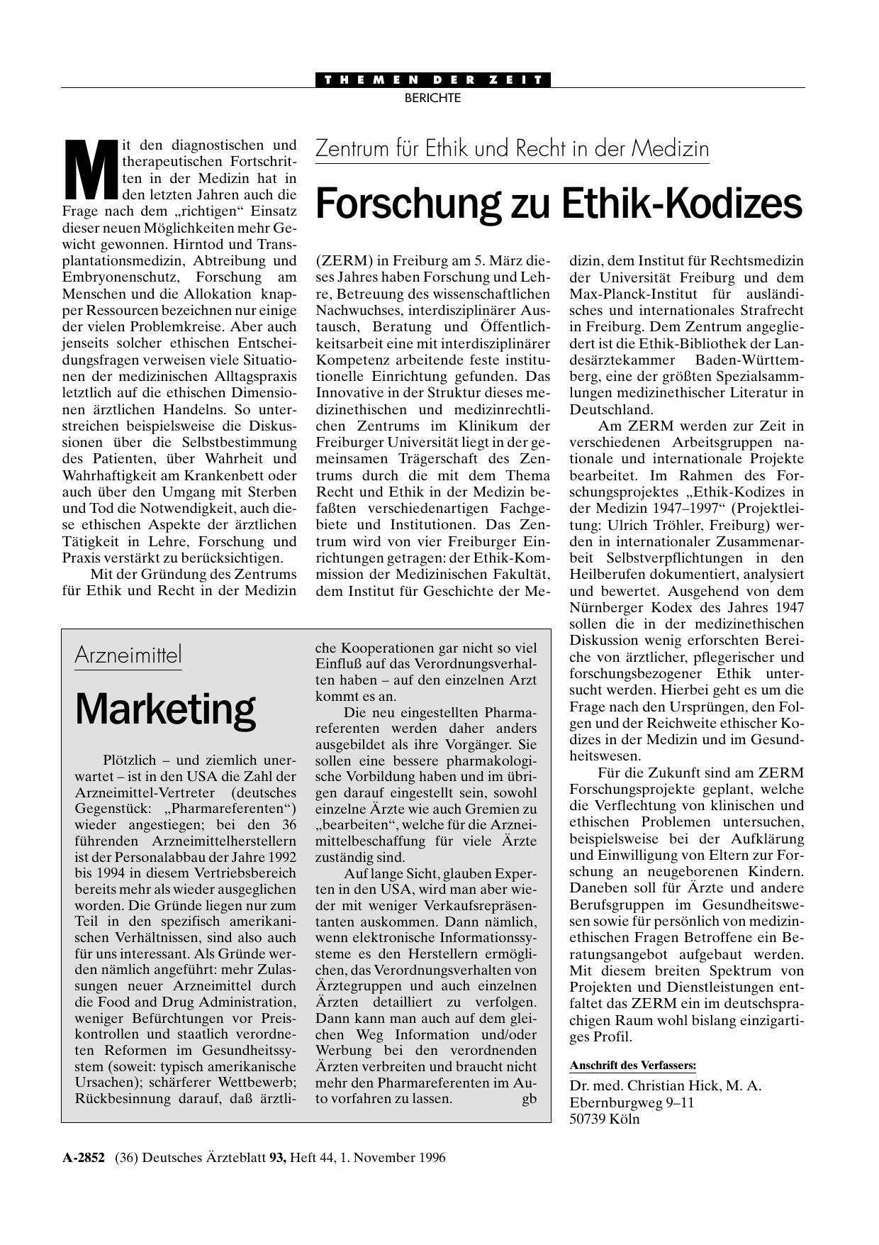 Vorschauseite 1: Arzneimittel: Marketing