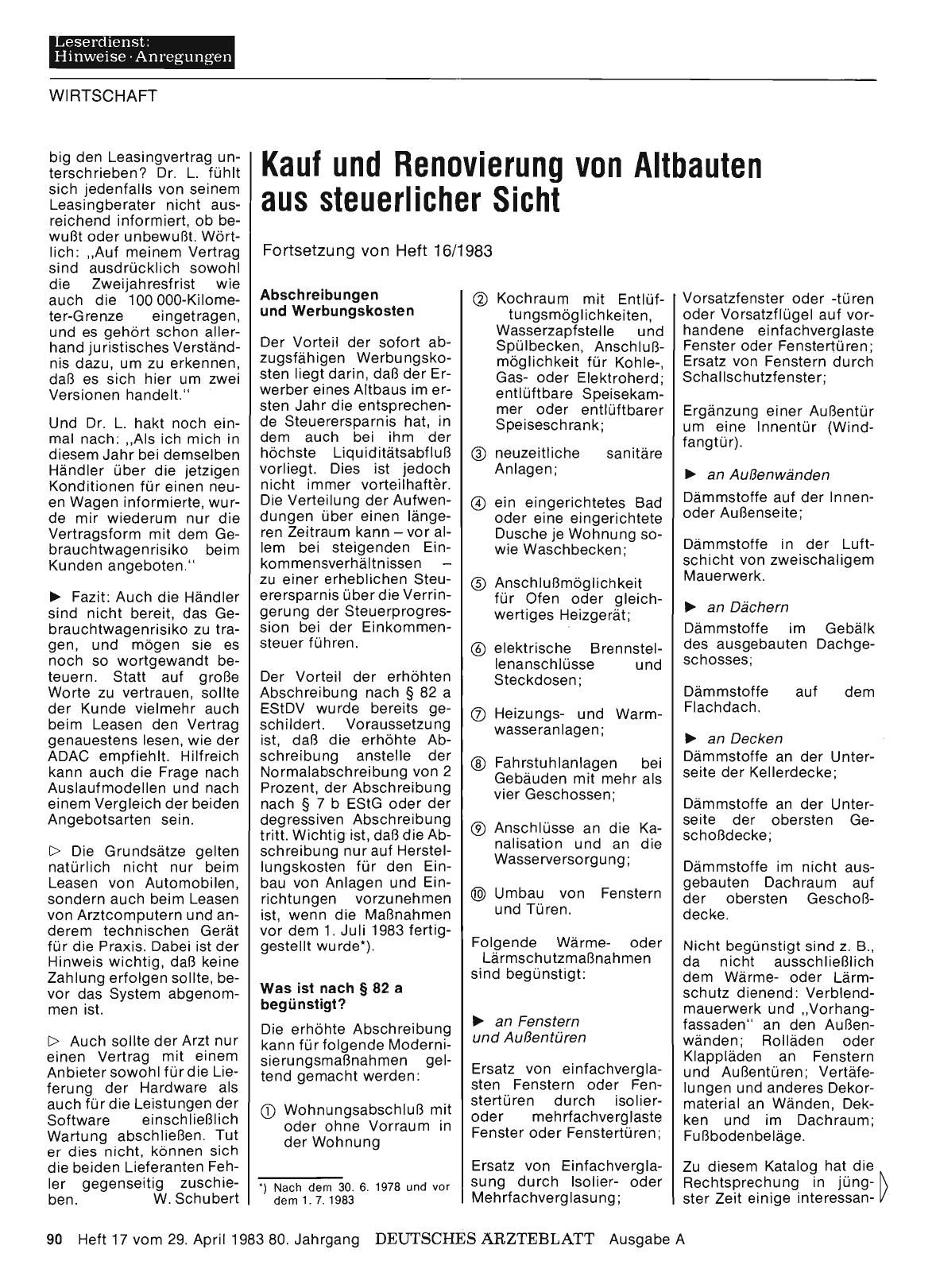 Vorschauseite 1: Kauf und Renovierung von Altbauten aus steuerlicher Sicht