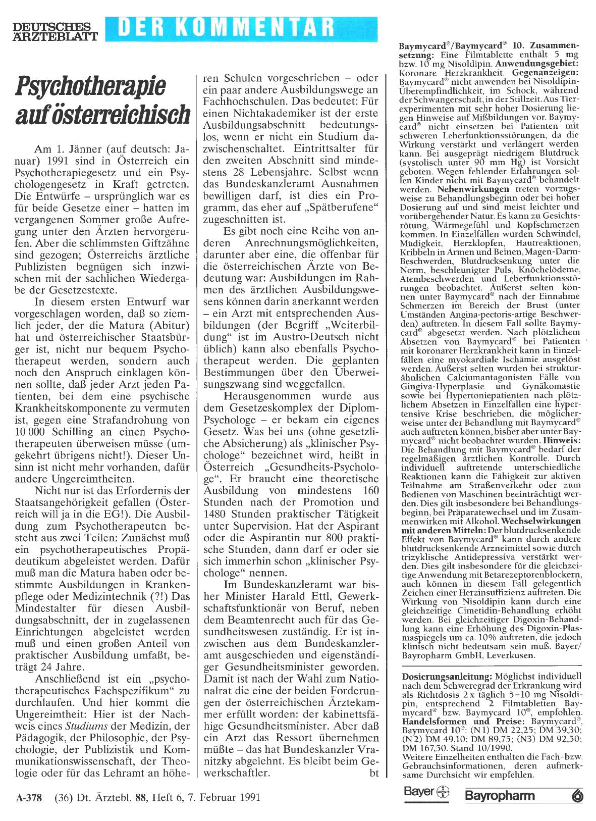 Vorschauseite 1: Psychotherapie auf österreichisch