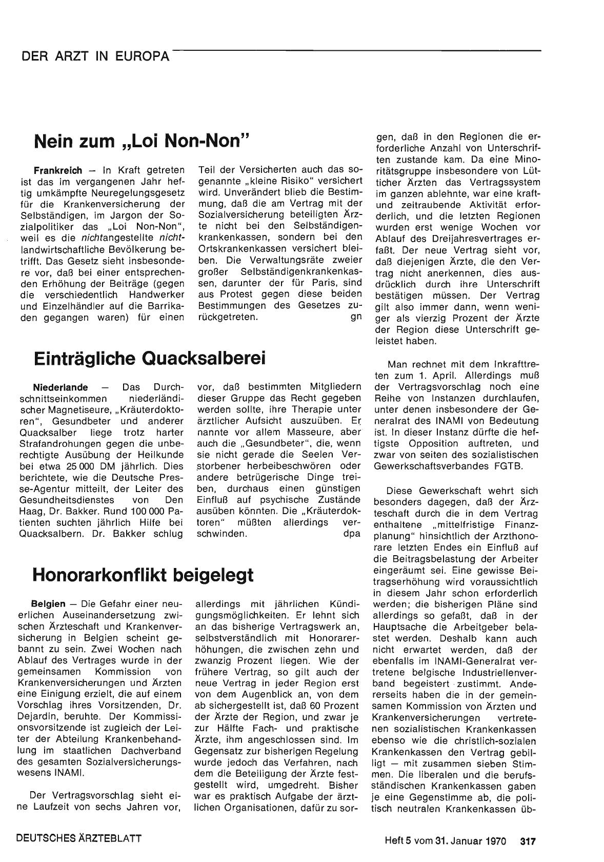 Vorschauseite 1: Nein zum „Loi Non-Non"
