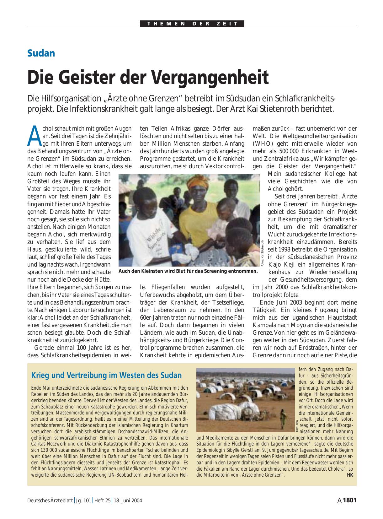 Vorschauseite 1: Sudan: Die Geister der Vergangenheit