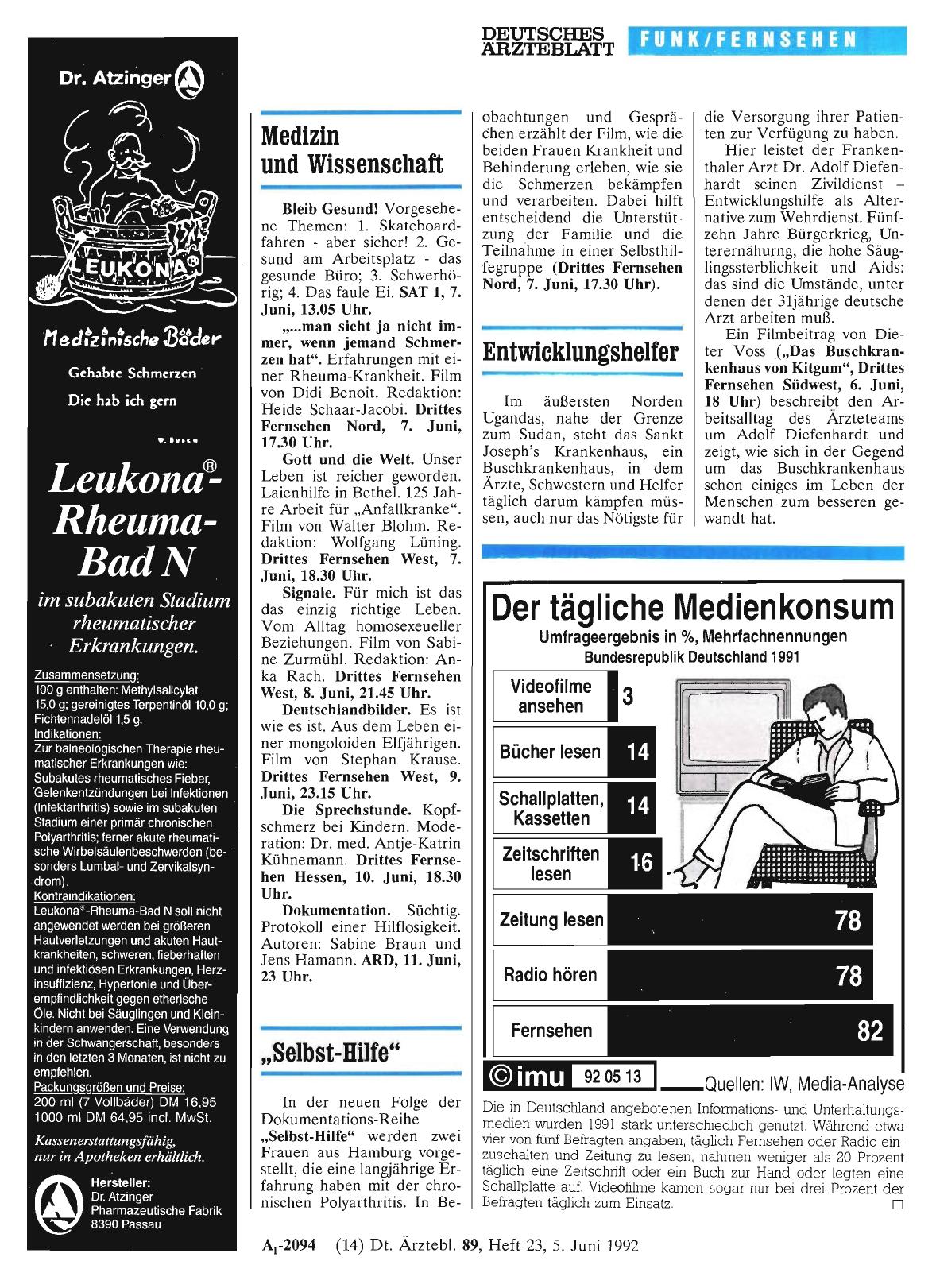 Vorschauseite 1: Der tägliche Medienkonsum