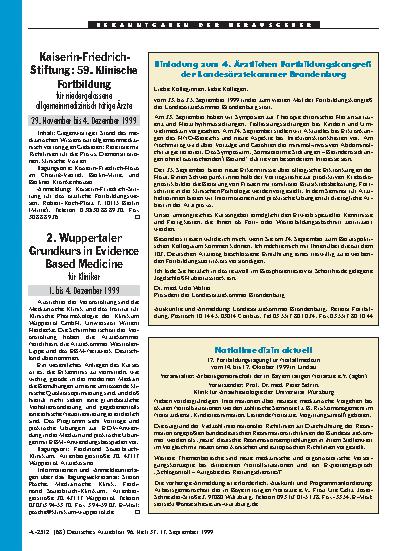 Vorschauseite 1: Notfallmedizin aktuell
