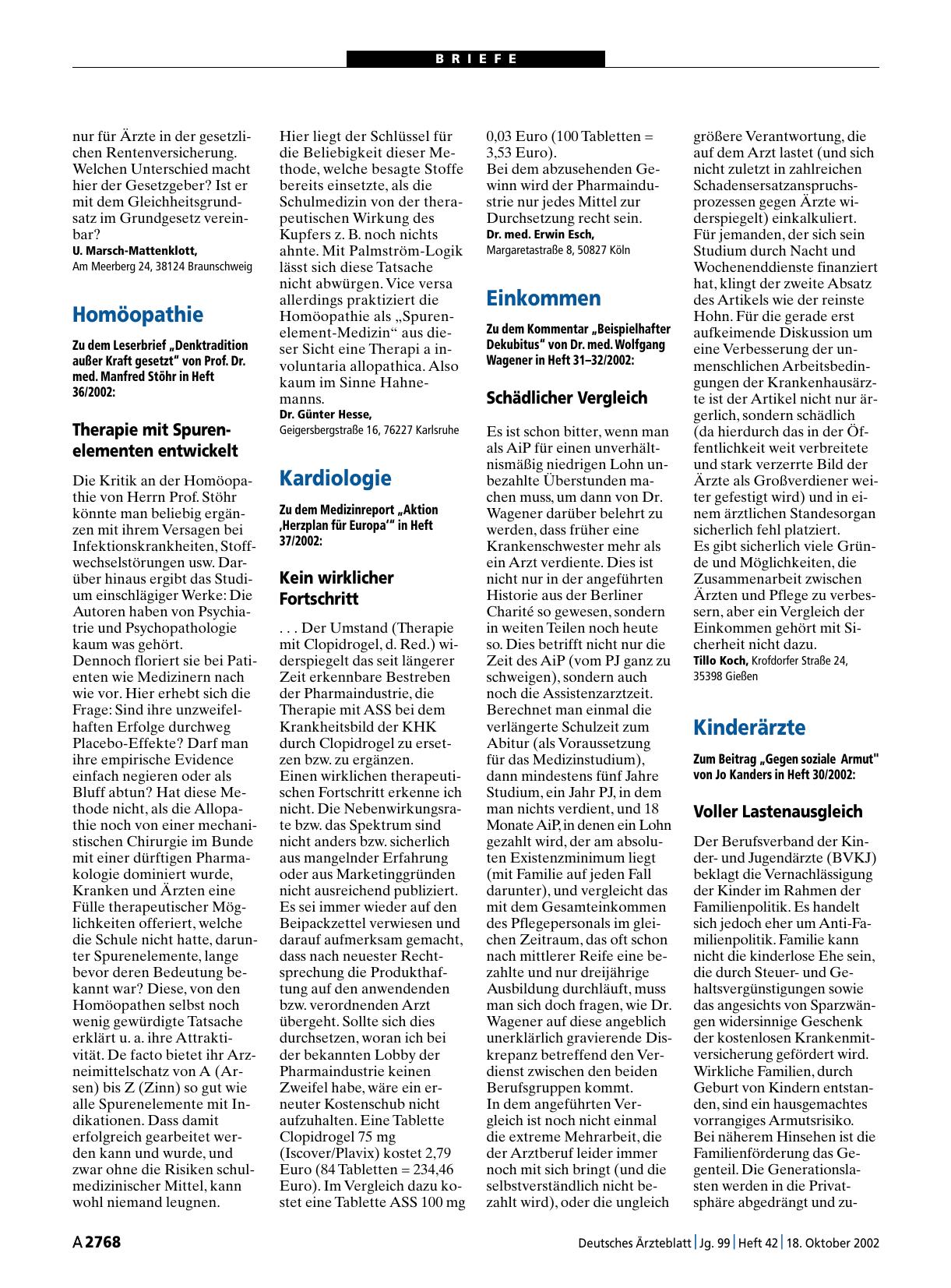 Vorschauseite 1: Kinderärzte: Voller Lastenausgleich