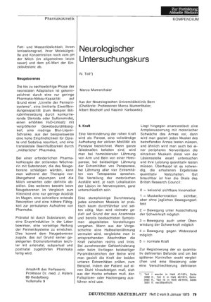 Vorschauseite 1: Neurologischer Untersuchungskurs: IV. Teil