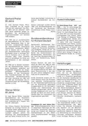 Vorschauseite 1: Gerhard Preller 85 Jahre
