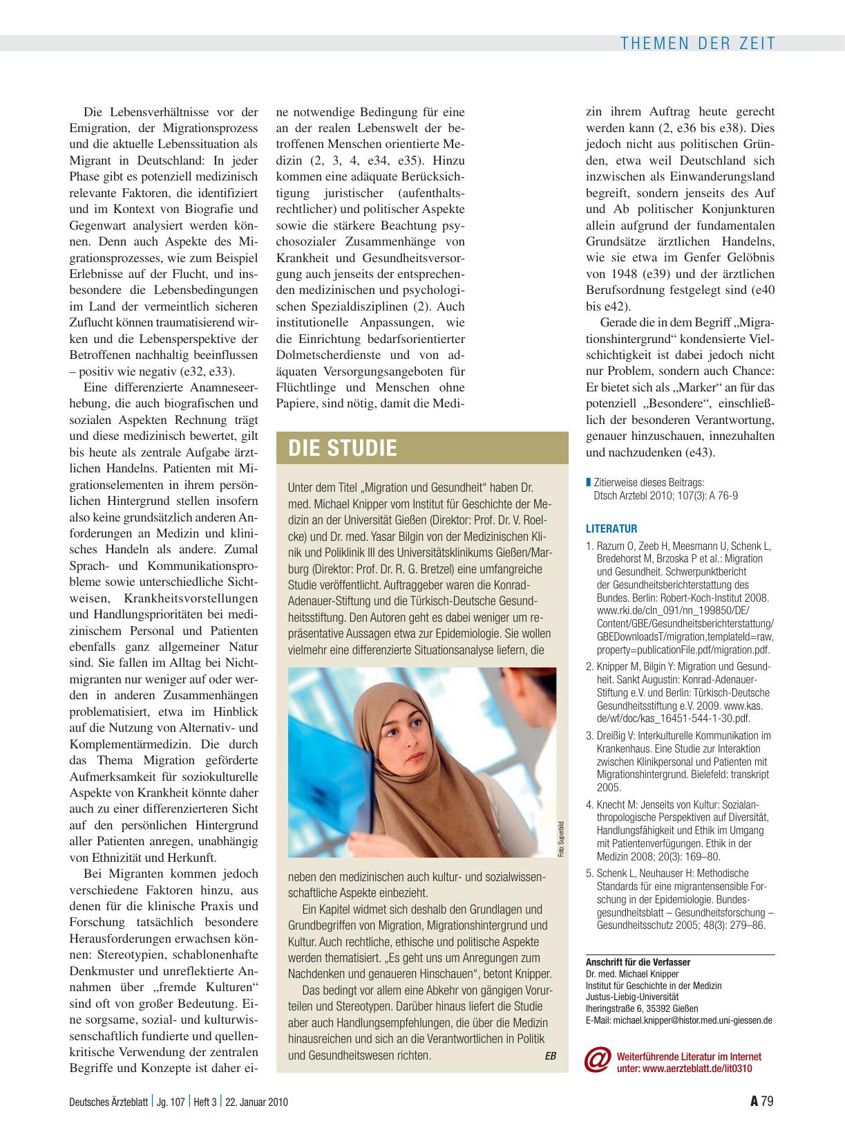Vorschauseite 4: Medizin und ethnisch-kulturelle Vielfalt: Migration und andere Hintergründe
