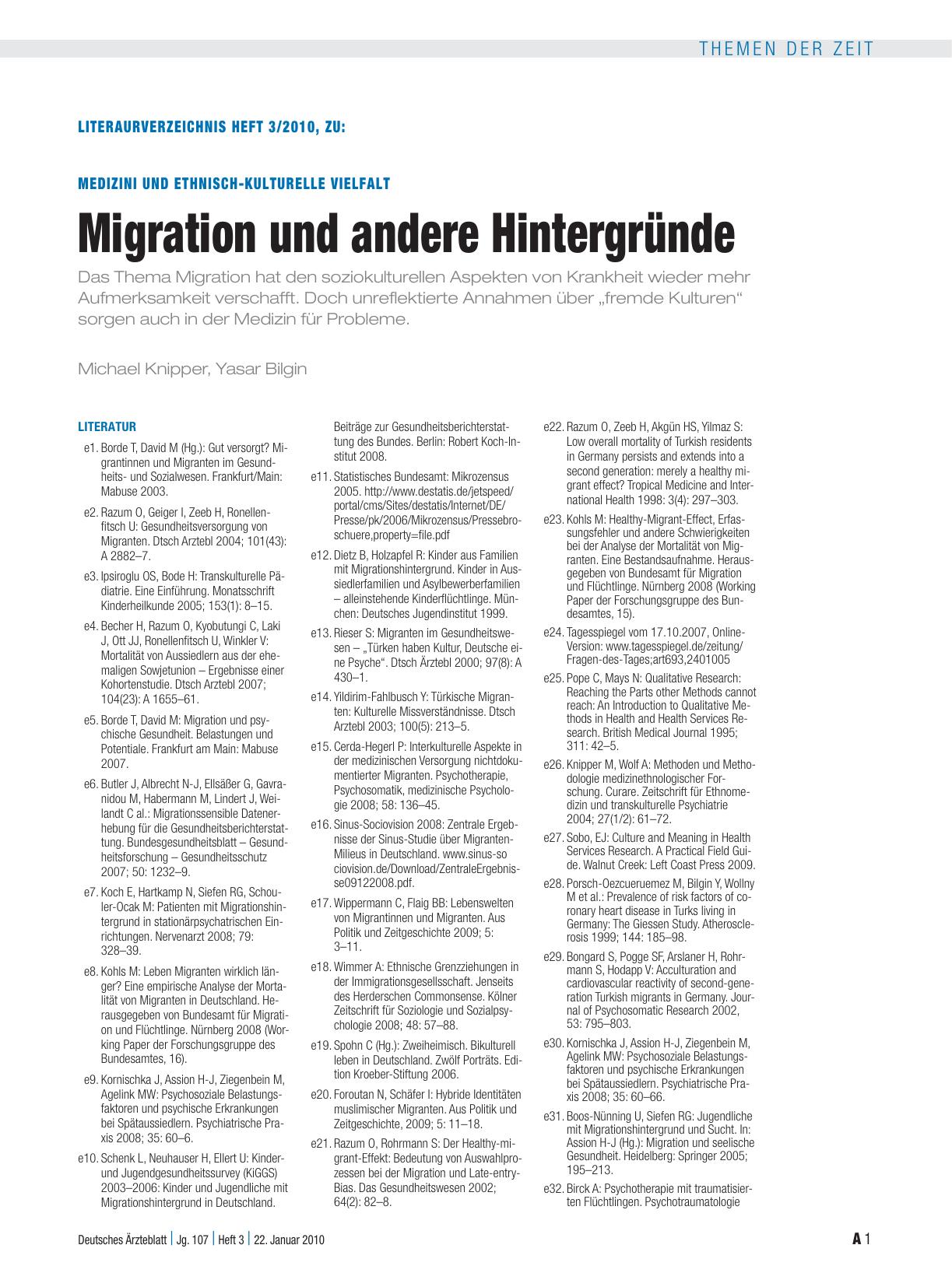 Vorschauseite 5: Medizin und ethnisch-kulturelle Vielfalt: Migration und andere Hintergründe