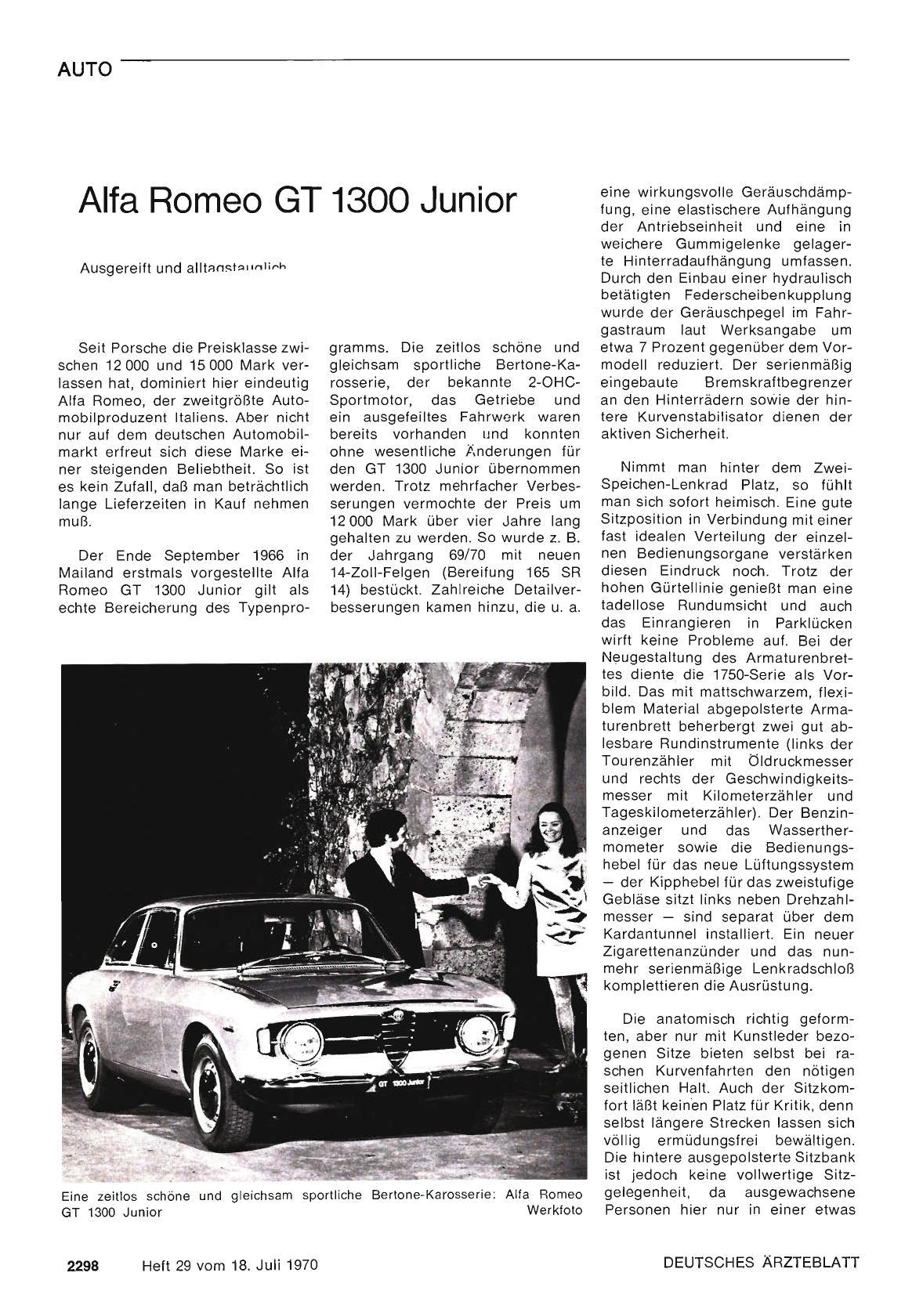 Vorschauseite 1: Alfa Romeo GT 1300 Junior