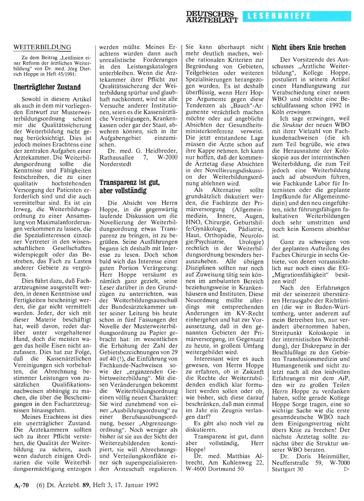 Vorschauseite 1: WEITERBILDUNG: Nicht übers Knie brechen