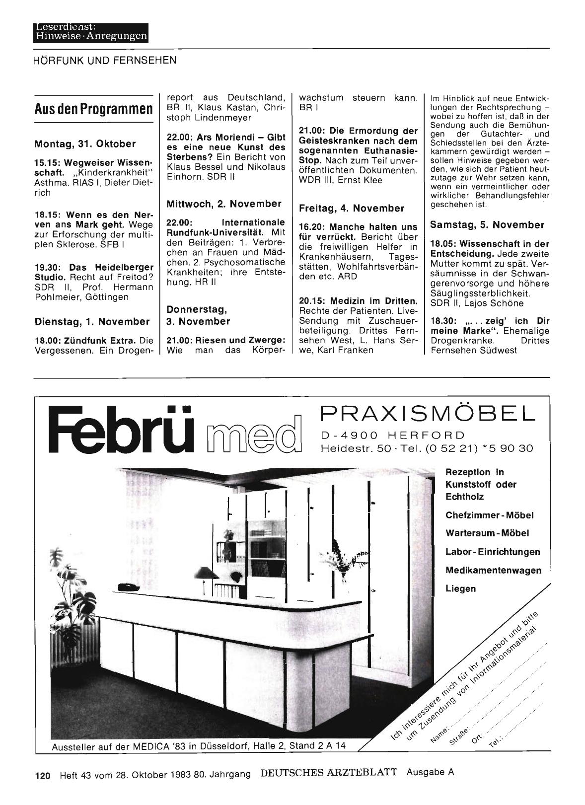 Vorschauseite 1: Aus den Programmen