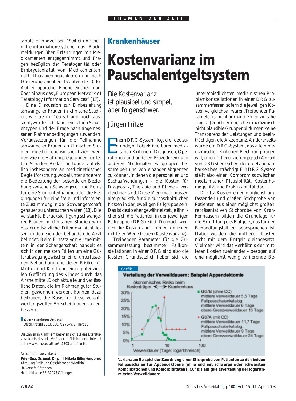 Vorschauseite 1: Krankenhäuser: Kostenvarianz im Pauschalentgeltsystem