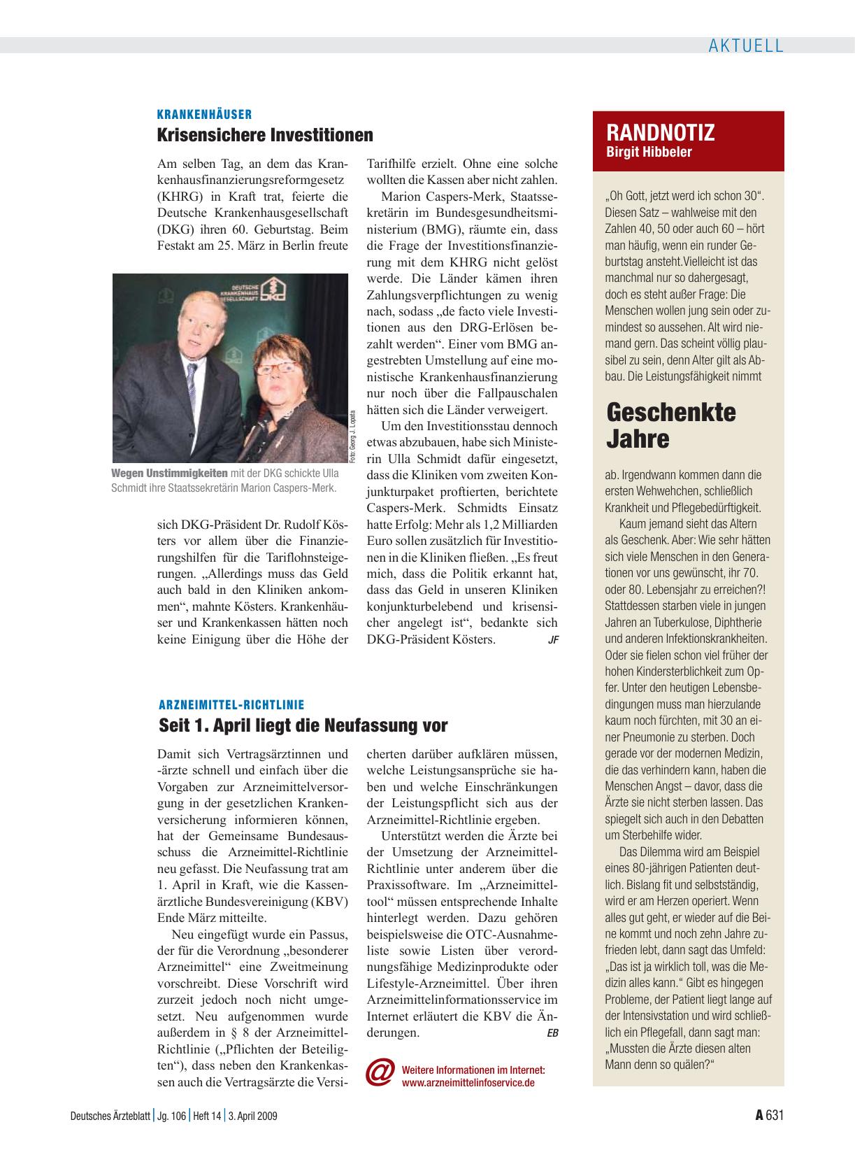 Vorschauseite 1: Arzneimittel-Richtlinie: Seit 1. April liegt die Neufassung vor