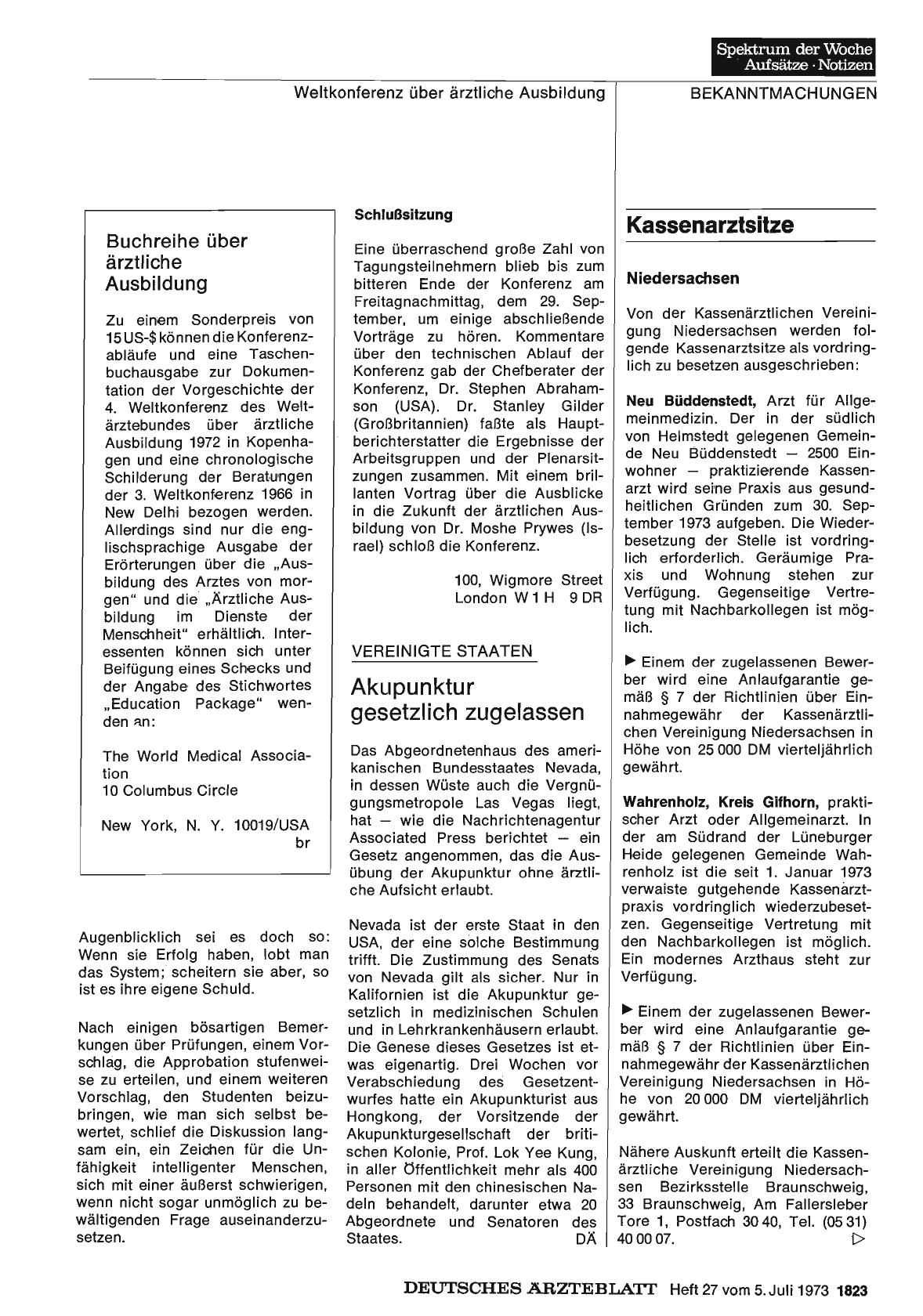 Vorschauseite 1: Kassenarztsitze