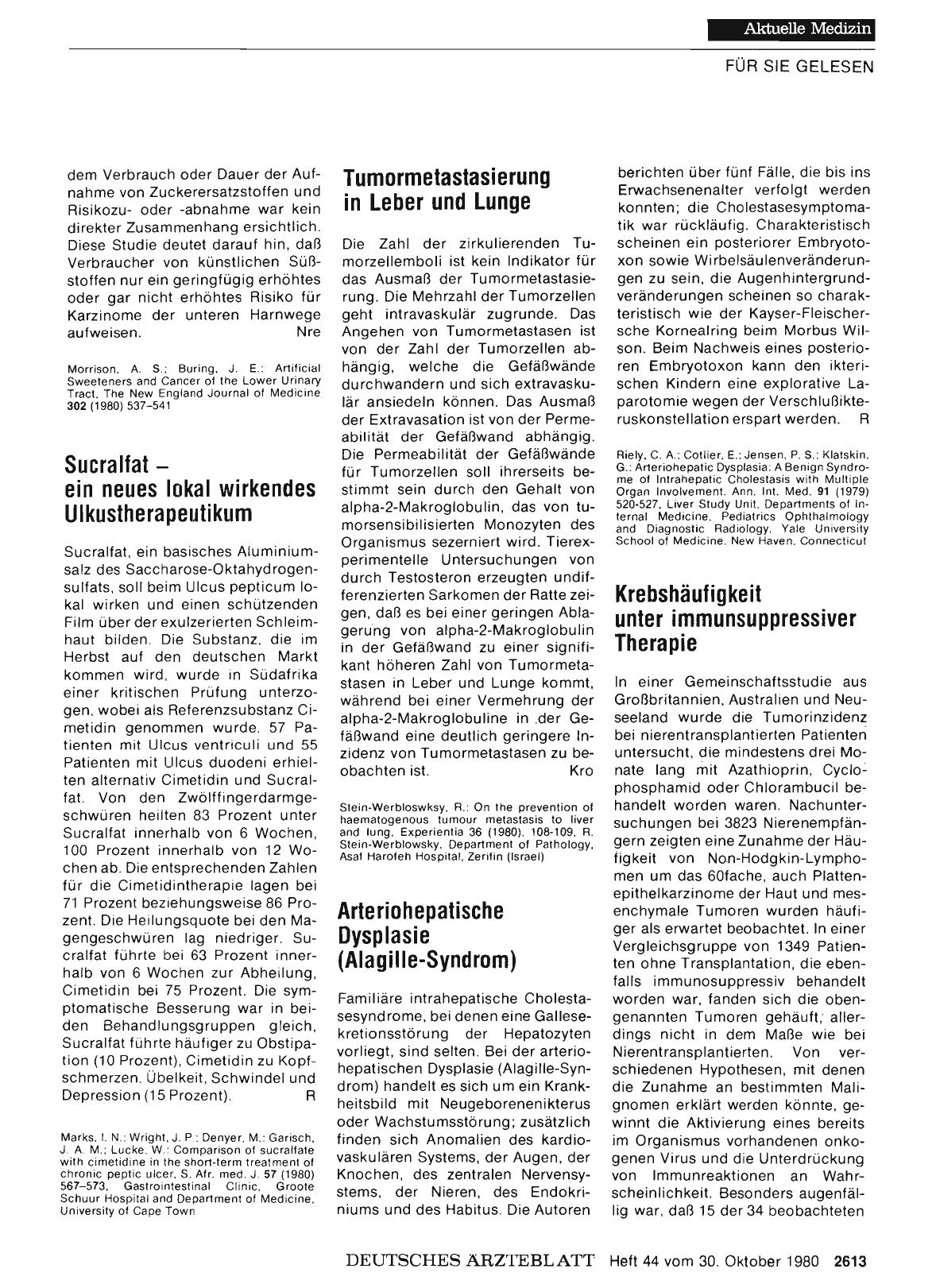 Vorschauseite 1: Sucralfat — ein neues lokal wirkendes Ulkustherapeutikum