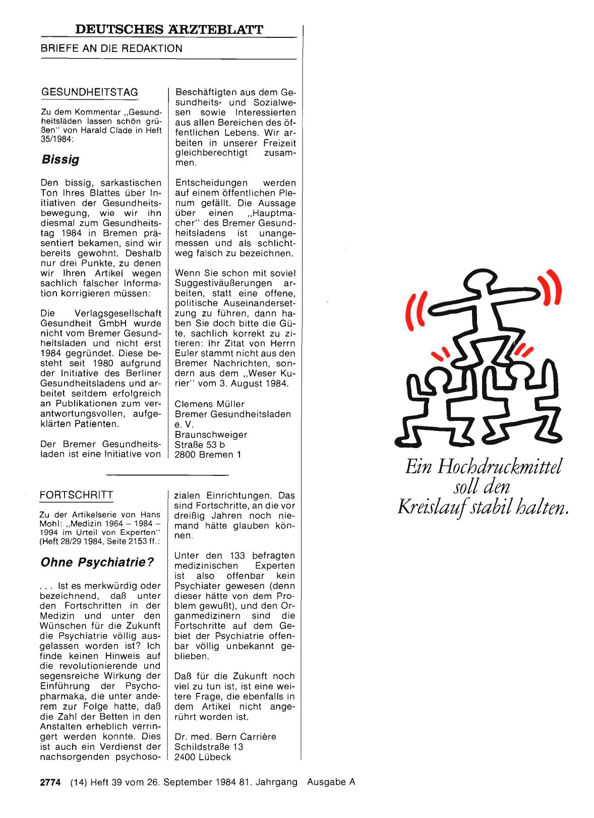 Vorschauseite 1: GESUNDHEITSTAG: Bissig