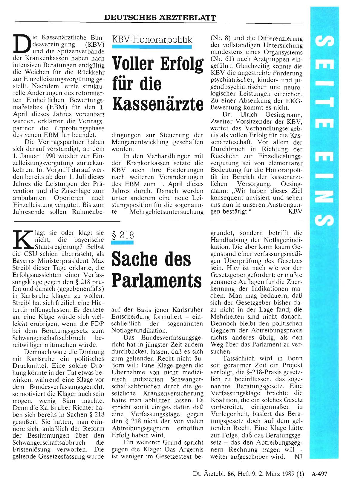 Vorschauseite 1: KBV-Honorarpolitik: Voller Erfolg für die Kassenärzte