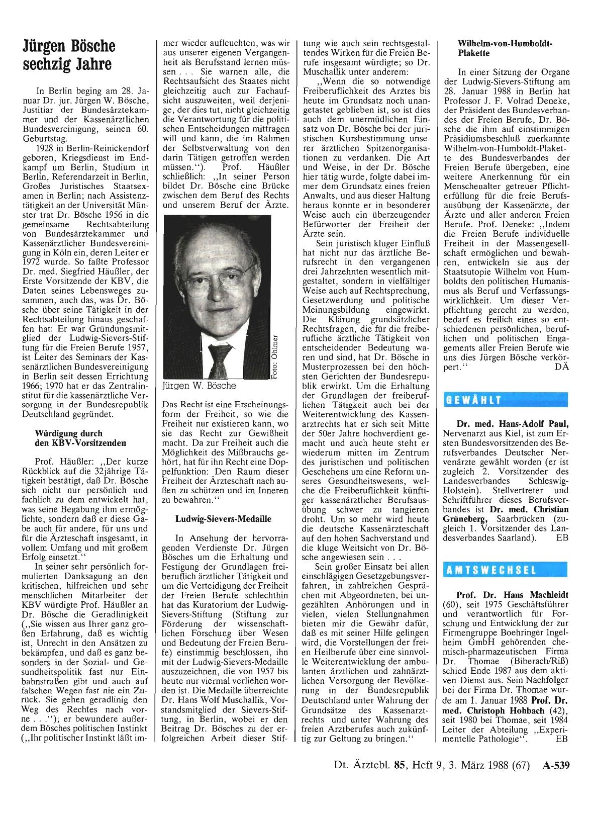 Vorschauseite 1: Amtswechsel