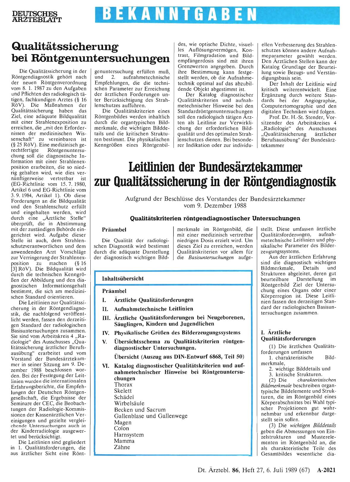 Vorschauseite 1: Qualitätssicherung bei Röntgenuntersuchungen