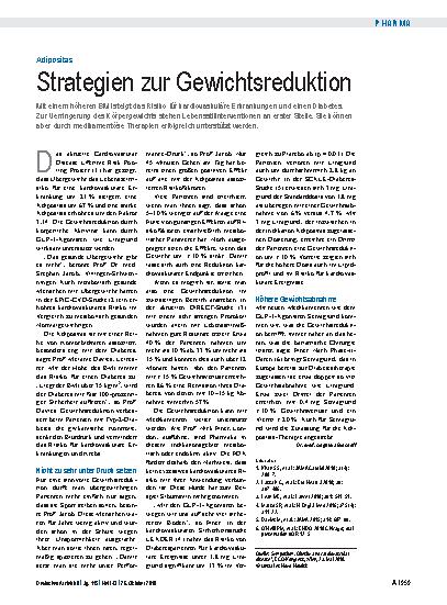 Vorschauseite 1: Adipositas: Strategien zur Gewichtsreduktion