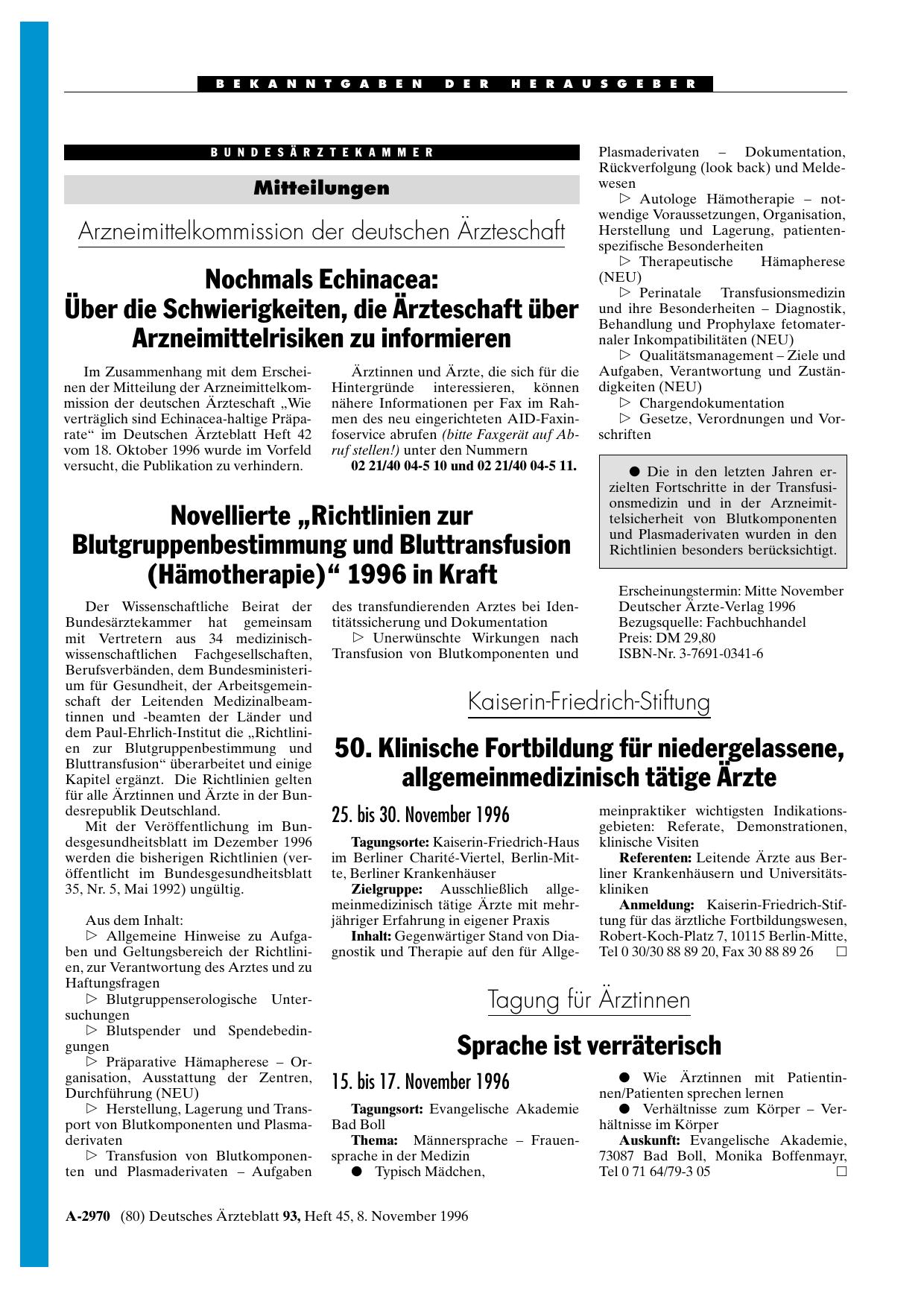 Vorschauseite 1: Tagung für Ärztinnen: Sprache ist verräterisch