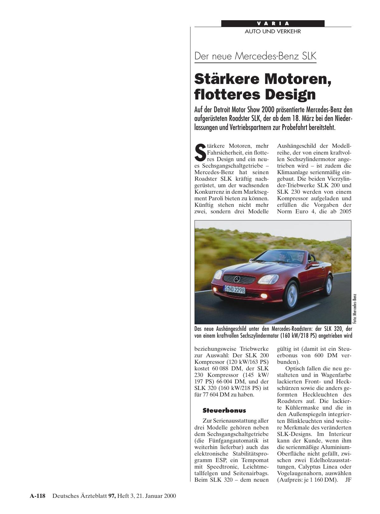 Vorschauseite 1: Der neue Mercedes-Benz SLK: Stärkere Motoren, flotteres Design