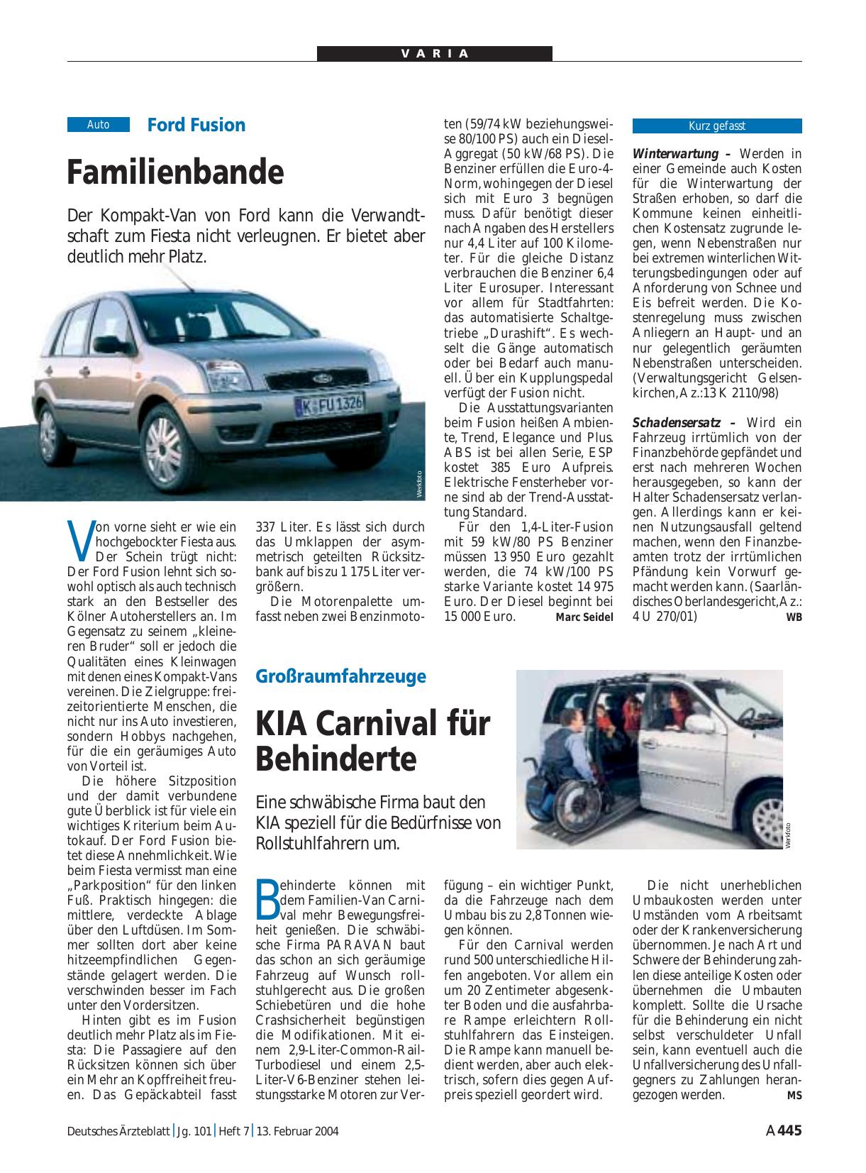 Vorschauseite 1: Ford Fusion: Familienbande