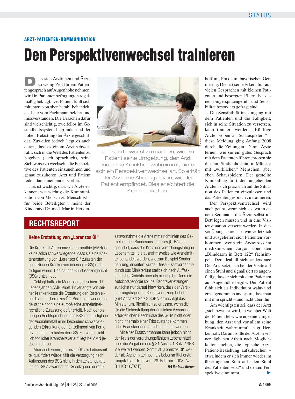 Vorschauseite 1: Keine Erstattung von „Lorenzos Öl“