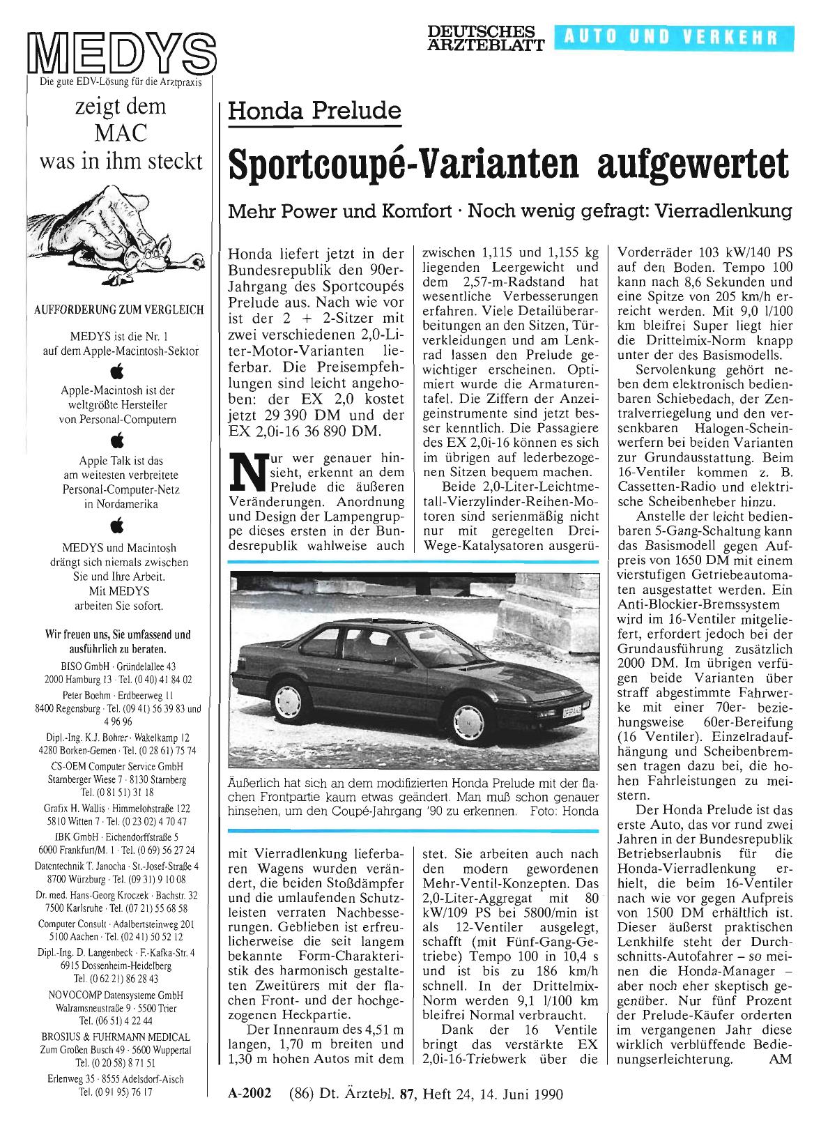 Vorschauseite 1: Honda Prelude: Sportcoupé Varianten aufgewertet