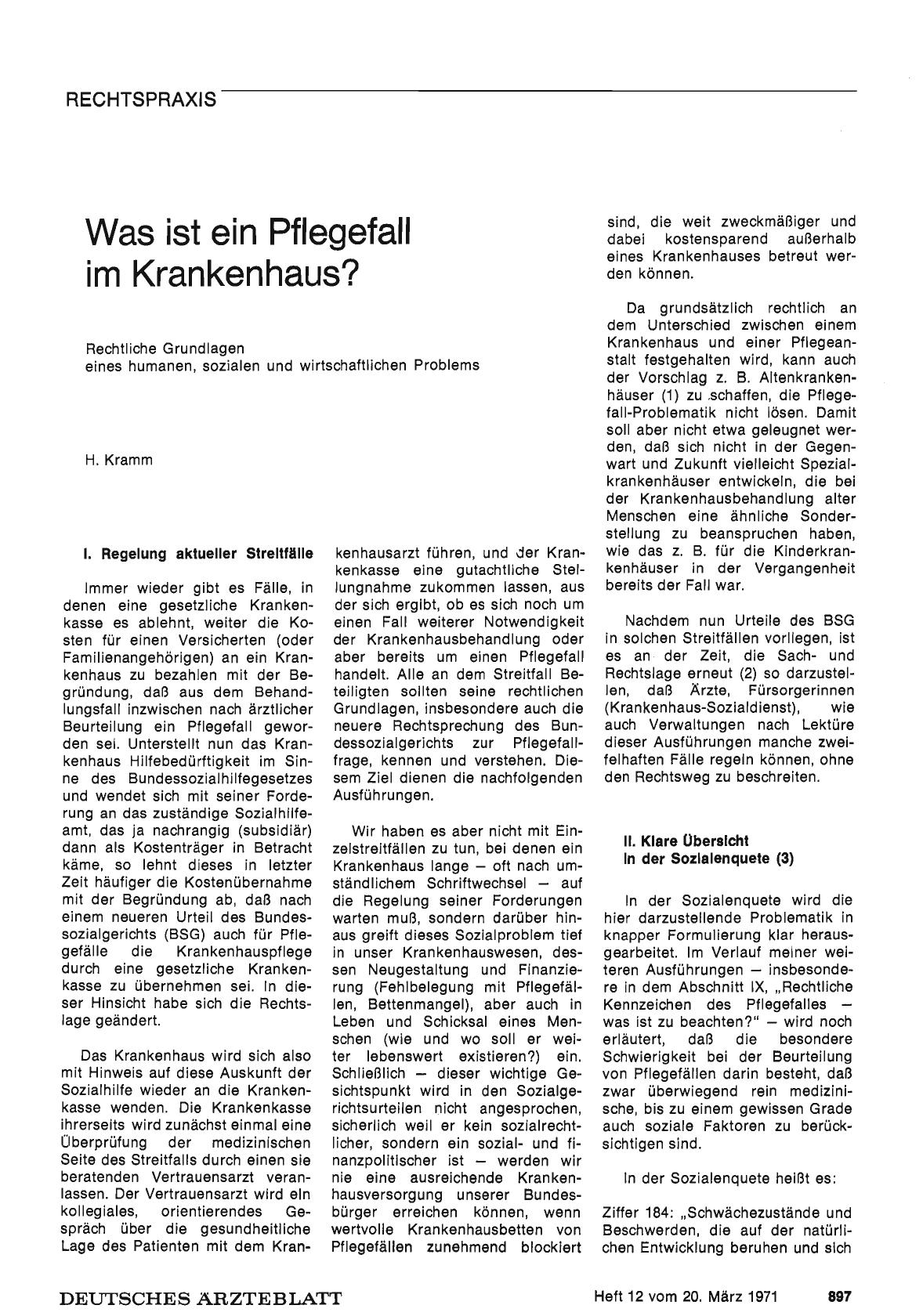 Vorschauseite 1: Was ist ein Pflegefall im Krankenhaus?