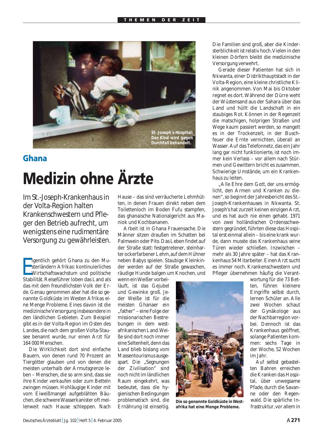 Vorschauseite 1: Ghana: Medizin ohne Ärzte