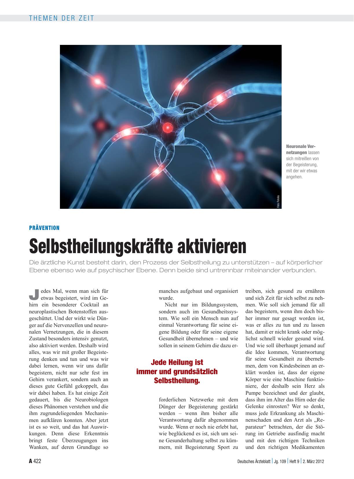 Vorschauseite 1: Prävention: Selbstheilungskräfte aktivieren