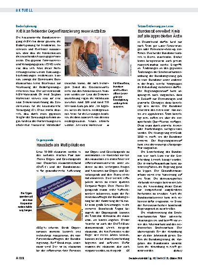 Vorschauseite 1: Organspende: Hausärzte als Multiplikatoren