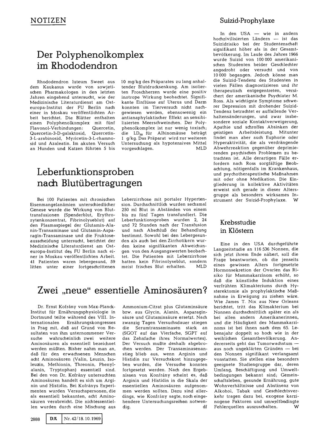 Vorschauseite 1: Krebsstudie in Klöstern