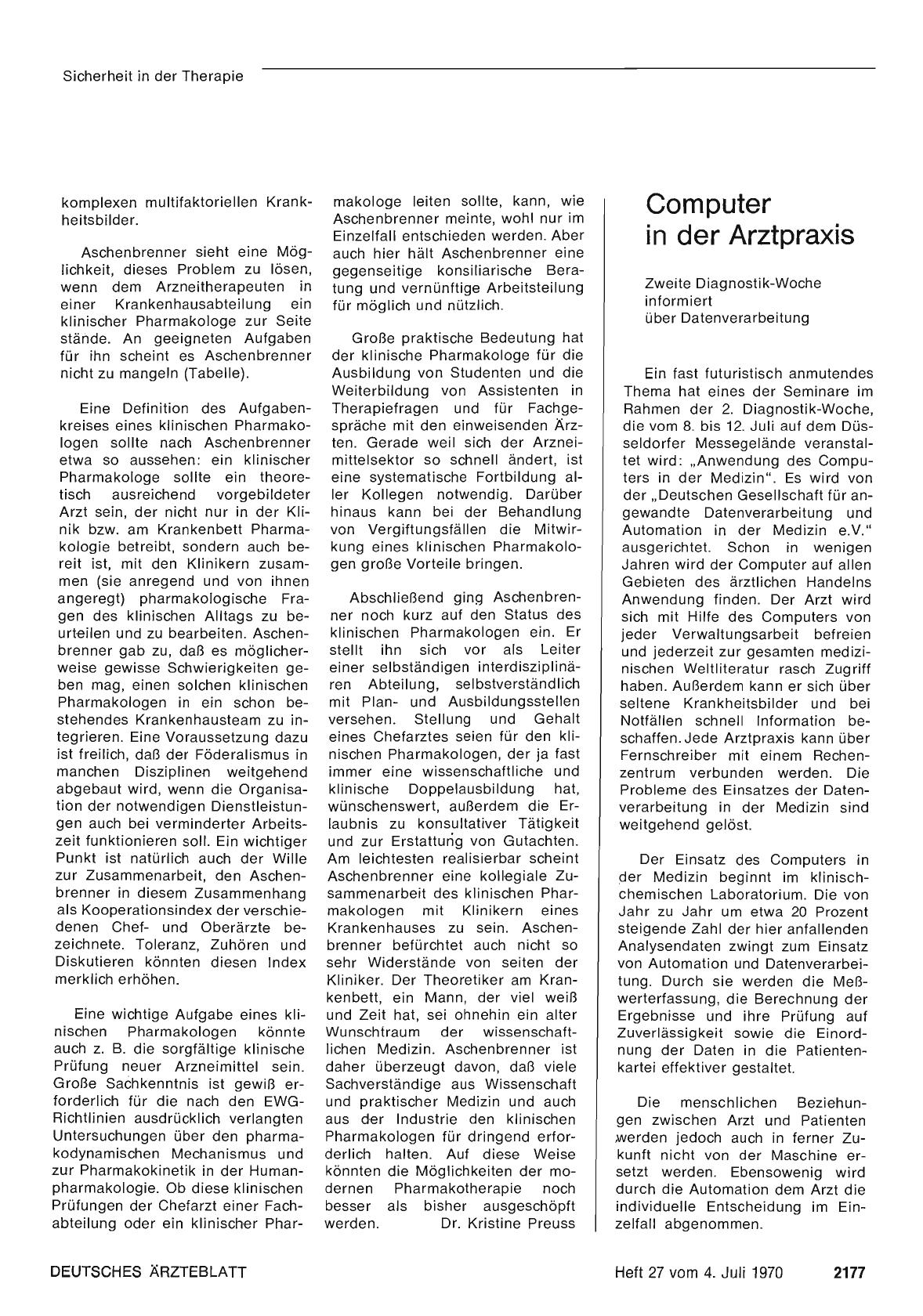 Vorschauseite 1: Computer in der Arztpraxis