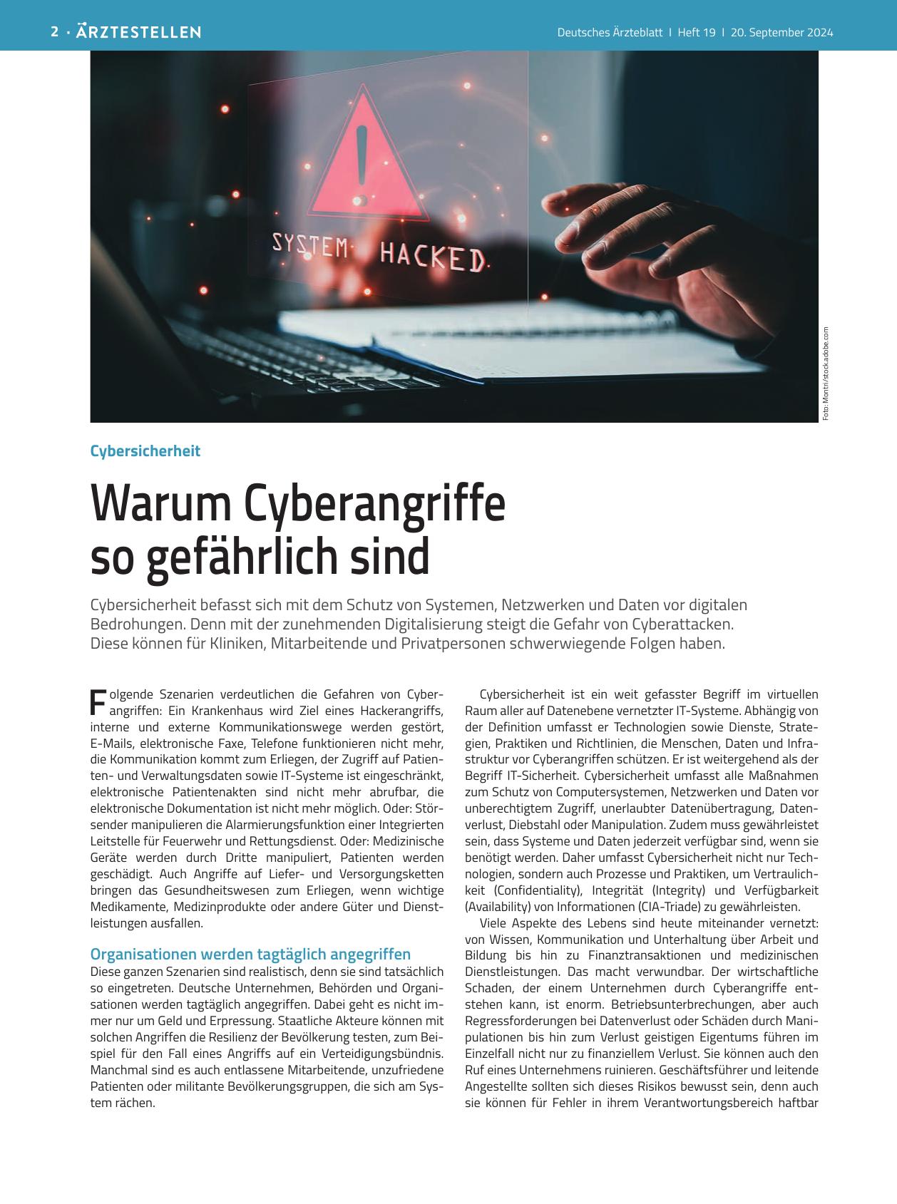 Vorschauseite 1: Cybersicherheit: Warum Cyberangriffe so gefährlich sind