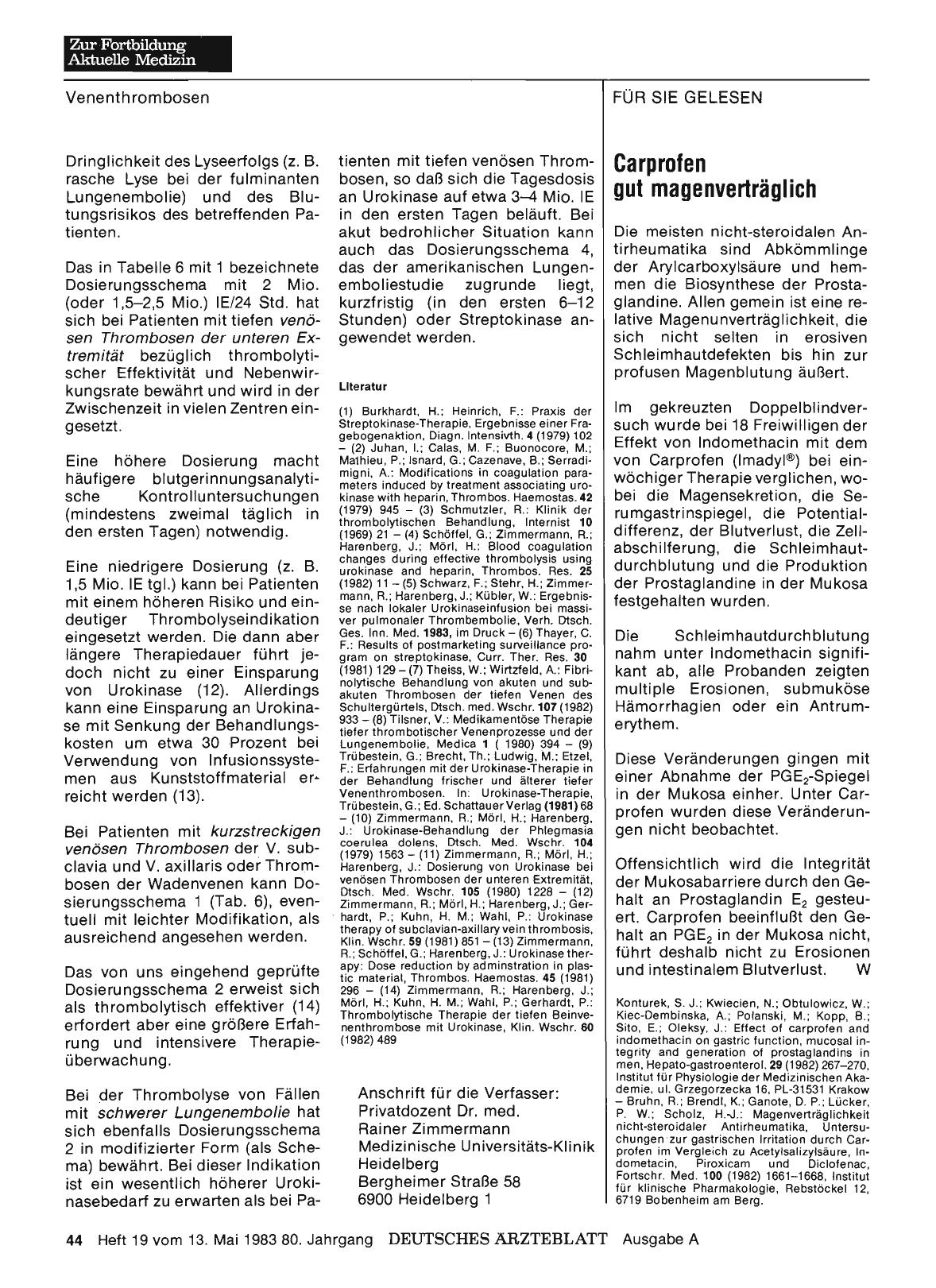 Vorschauseite 1: Carprofen gut magenverträglich